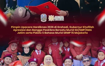 Gubernur Khofifah: Hardiknas 2026 Jadi Bukti Kualitas Pelajar Jatim yang Unggul dan Berprestasi