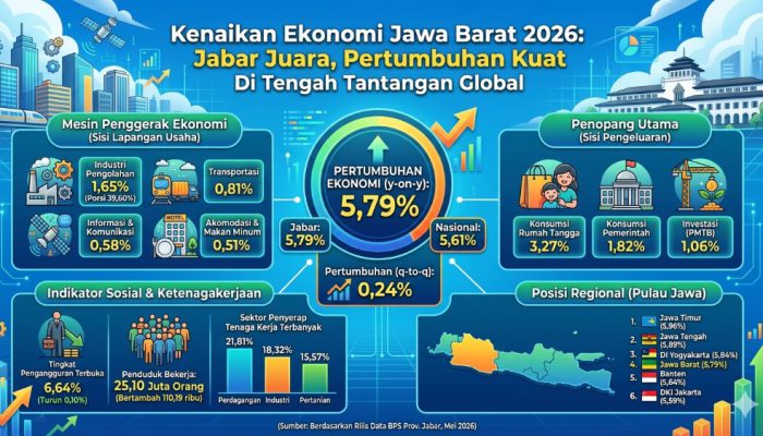 Jawa Barat Catat Pertumbuhan 5,79 Persen, Konsumsi Jadi Penggerak Utama