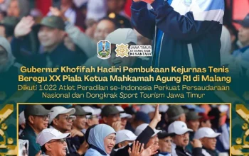 Gubernur Khofifah Dampingi Ketua MA RI Buka Kejurnas Tenis Piala Ketua MA di Malang, Dorong Sport Tourism Jatim