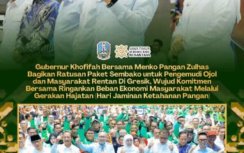 Khofifah: Bantuan Sembako Gerakan Hajatan Perkuat Ketahanan Pangan dan Jaga Kesejahteraan Masyarakat Rentan