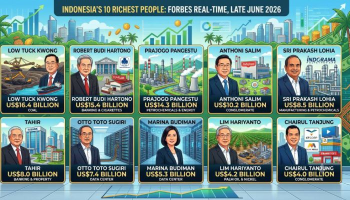 Energi, Perbankan, hingga Pusat Data Dominasi Daftar Orang Terkaya Indonesia Versi Forbes