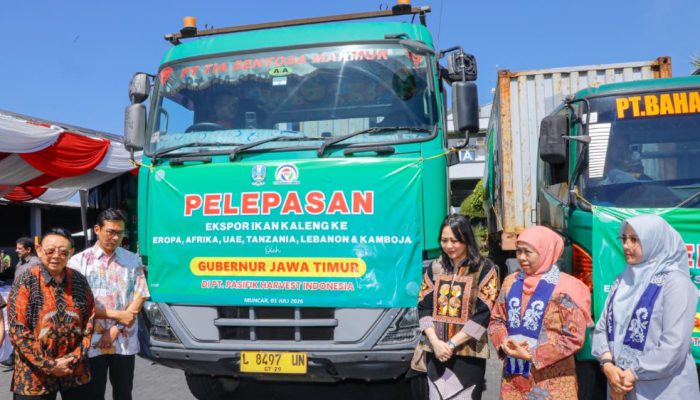 Gubernur Khofifah Lepas Ekspor Pacific Harvest ke Sejumlah Negara, Perkuat Posisi Jatim sebagai Lumbung Industri Perikanan