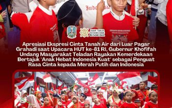 Hormat Sang Merah Putih Jadi Momen Istimewa, Gubernur Khofifah Ajak Anak-Anak ke Grahadi