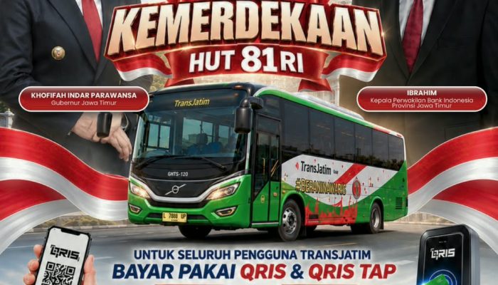 Gubernur Khofifah Hadirkan Kado Kemerdekaan, Tarif Trans Jatim Mulai Rp81 via QRIS Tap