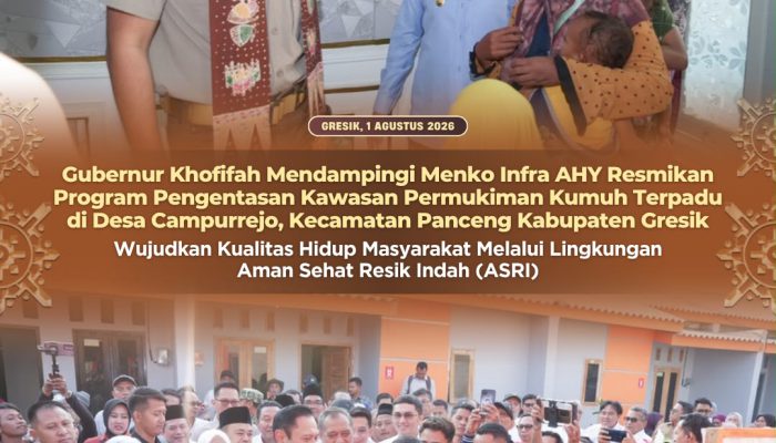 Dampingi Menko AHY, Gubernur Khofifah Resmikan Kawasan Permukiman Terpadu yang Ubah Wajah Kampung Kumuh Menjadi Hunian Layak