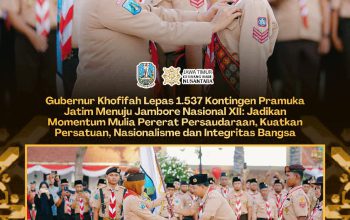 Kontingen Pramuka Jatim Resmi Diberangkatkan ke Jamnas XII, Khofifah Titip Pesan Kekompakan dan Prestasi