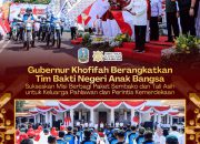 Gubernur Khofifah Gaungkan Nasionalisme, Lepas Tim Bakti Negeri Anak Bangsa dan Ajak Warga Kibarkan Merah Putih