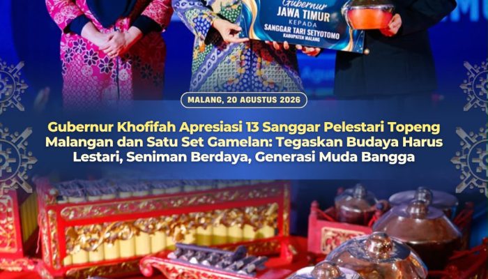 Gubernur Khofifah Perkuat Ekosistem Topeng Malangan: Budaya Lestari, Seniman Berdaya, Ekonomi Tumbuh