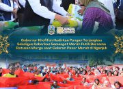 Gubernur Khofifah Sapa Warga Nganjuk, Pastikan Pangan Terjangkau Sekaligus Kobarkan Semangat Kemerdekaan**