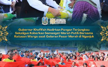 Gubernur Khofifah Sapa Warga Nganjuk, Pastikan Pangan Terjangkau Sekaligus Kobarkan Semangat Kemerdekaan**
