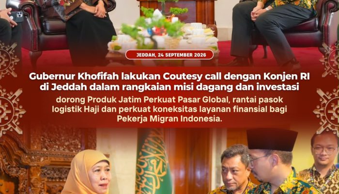Khofifah-KJRI Jeddah Perkuat Sinergi, Buka Peluang Ekspor Jatim hingga Pendidikan Anak PMI
