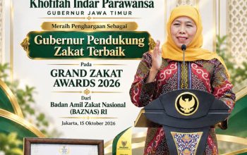 Perkuat Zakat untuk Pendidikan dan Ekonomi, Khofifah Raih Grand Zakat Award 2026