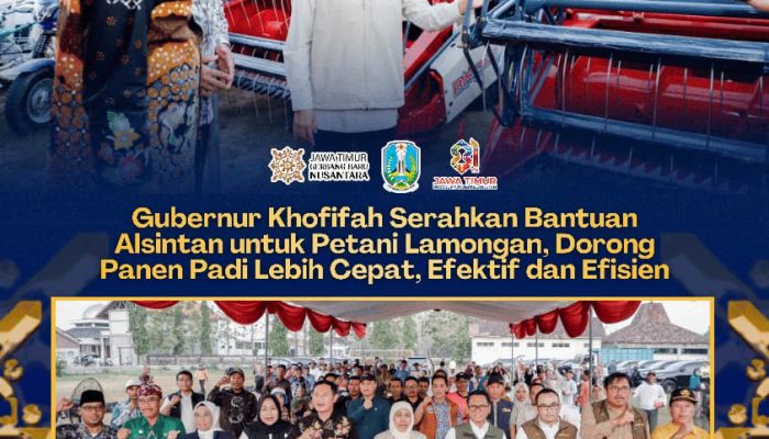 Gubernur Khofifah Serahkan 15 Alsintan untuk Petani Lamongan, Perkuat Produktivitas dan Ketahanan Pangan